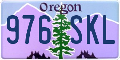 OR license plate 976SKL