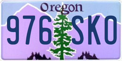 OR license plate 976SKO
