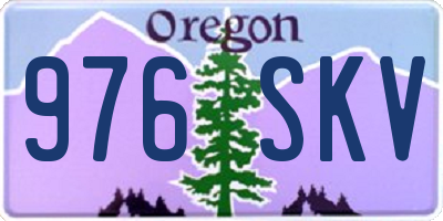 OR license plate 976SKV