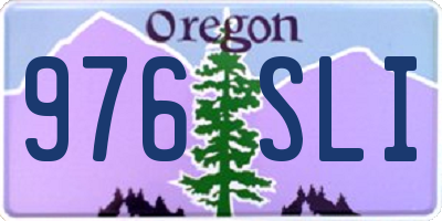 OR license plate 976SLI