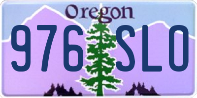 OR license plate 976SLO