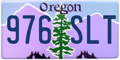 OR license plate 976SLT