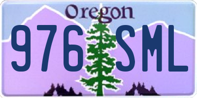 OR license plate 976SML