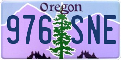 OR license plate 976SNE