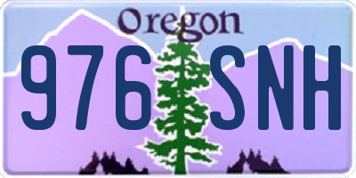 OR license plate 976SNH