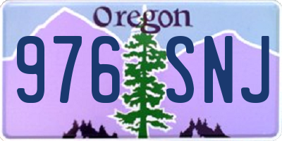 OR license plate 976SNJ
