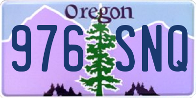 OR license plate 976SNQ