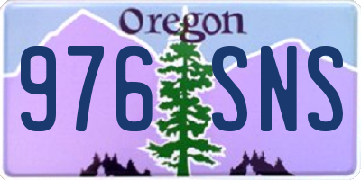 OR license plate 976SNS