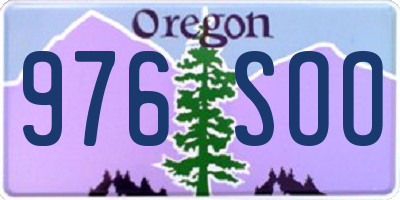 OR license plate 976SOO