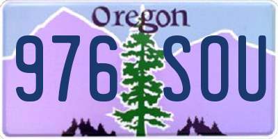 OR license plate 976SOU