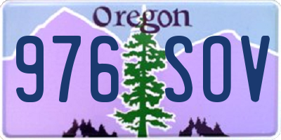 OR license plate 976SOV