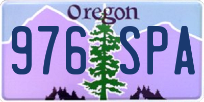 OR license plate 976SPA