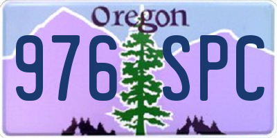 OR license plate 976SPC