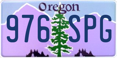 OR license plate 976SPG