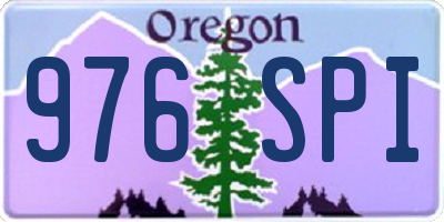 OR license plate 976SPI
