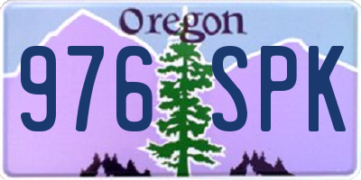 OR license plate 976SPK