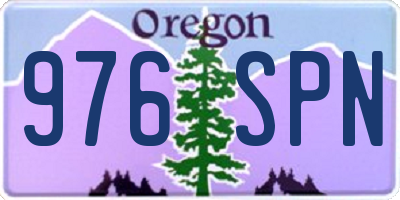 OR license plate 976SPN