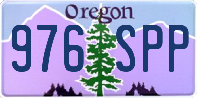 OR license plate 976SPP