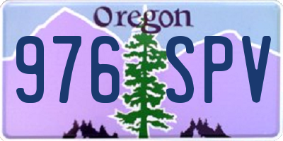 OR license plate 976SPV