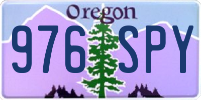 OR license plate 976SPY