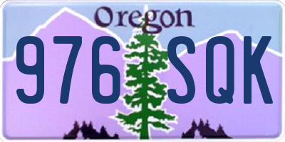 OR license plate 976SQK