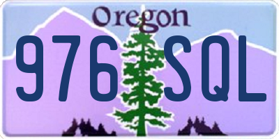 OR license plate 976SQL