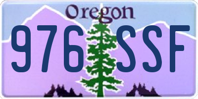 OR license plate 976SSF