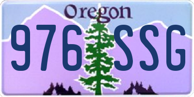 OR license plate 976SSG