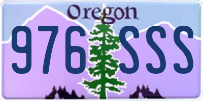 OR license plate 976SSS