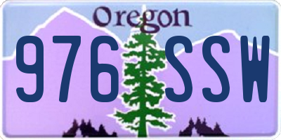 OR license plate 976SSW