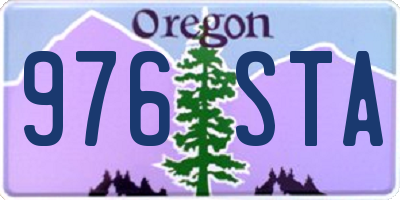 OR license plate 976STA