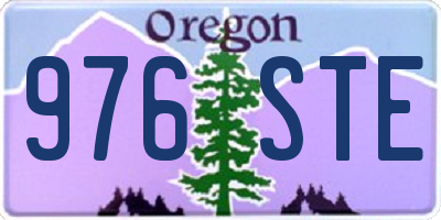 OR license plate 976STE