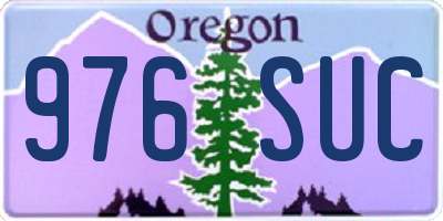 OR license plate 976SUC