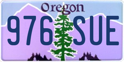 OR license plate 976SUE