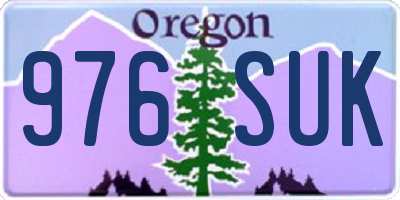 OR license plate 976SUK