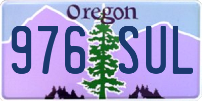 OR license plate 976SUL
