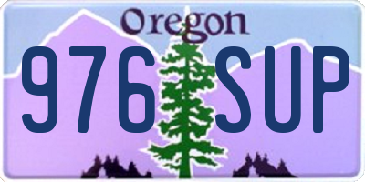 OR license plate 976SUP