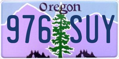 OR license plate 976SUY