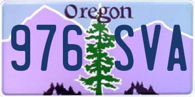 OR license plate 976SVA
