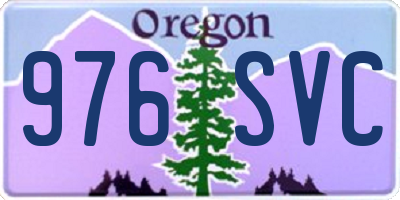 OR license plate 976SVC