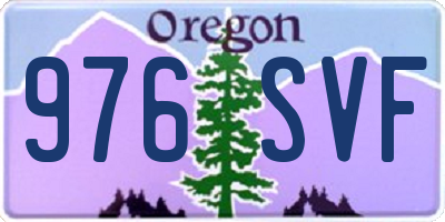 OR license plate 976SVF