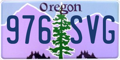 OR license plate 976SVG