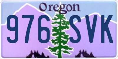 OR license plate 976SVK