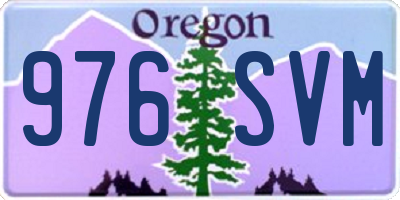 OR license plate 976SVM
