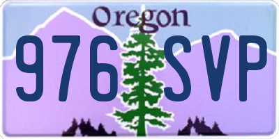 OR license plate 976SVP