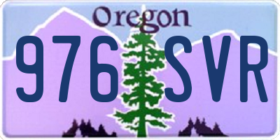 OR license plate 976SVR