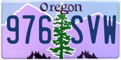 OR license plate 976SVW