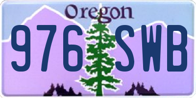 OR license plate 976SWB