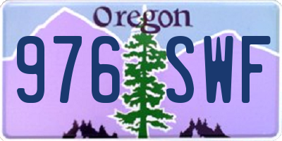 OR license plate 976SWF