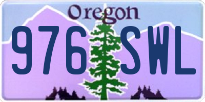 OR license plate 976SWL